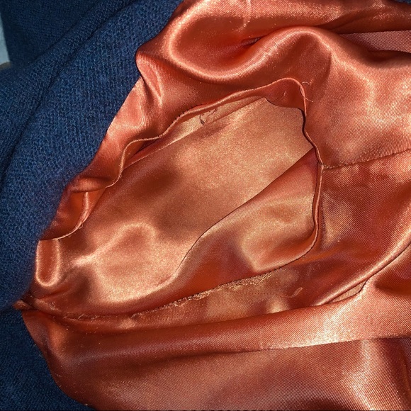 Vintage Blue Big Button/Orange lined An Ren New York Peacoat - Picture 8 of 11